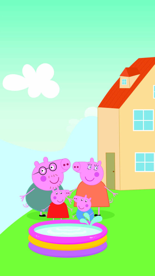 Background Peppa Pig House Wallpaper