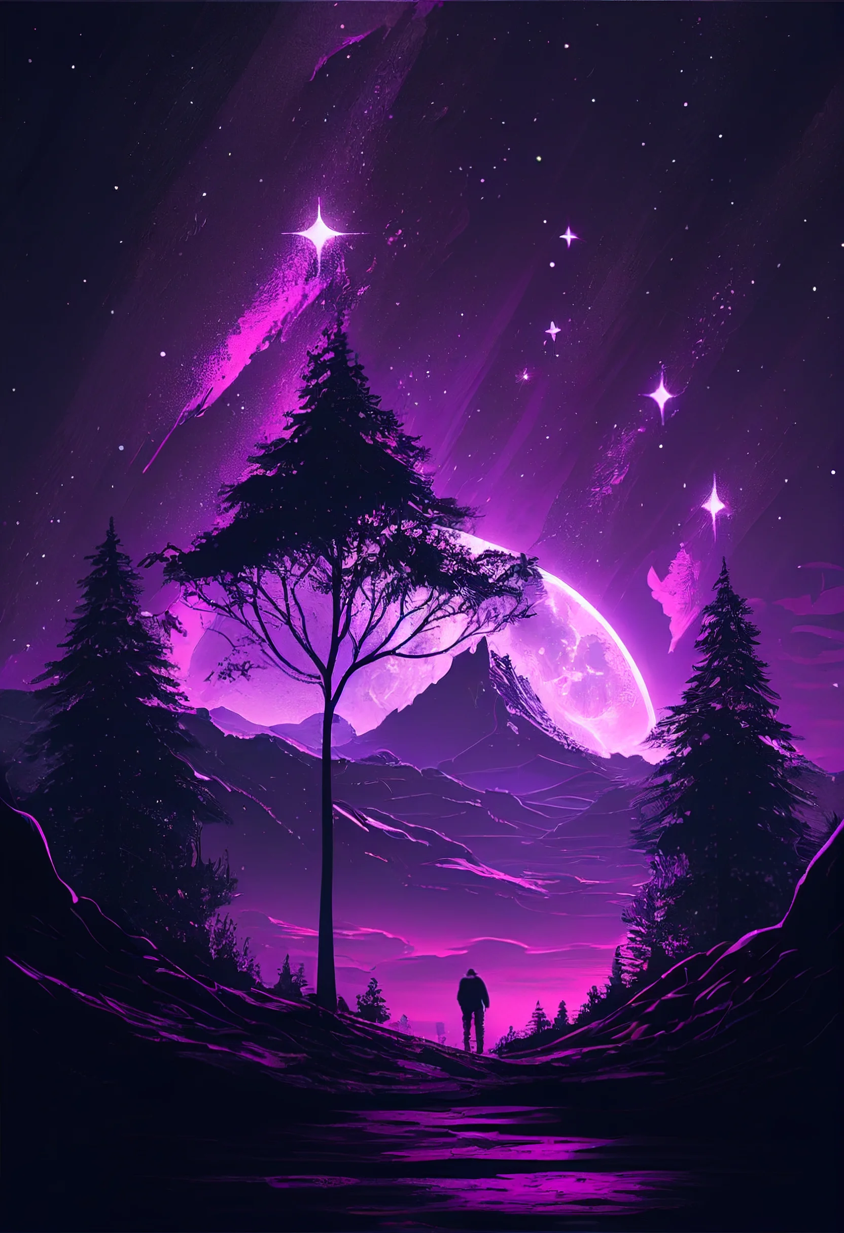 Background Purple Aesthetic Wallpaper