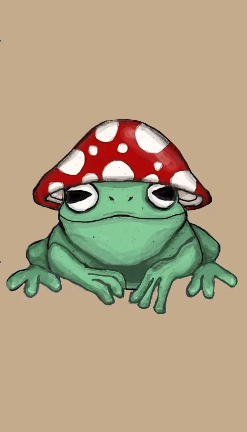 Background Cute Frog Wallpaper