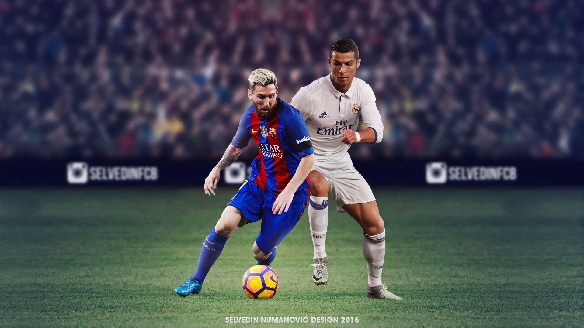 Messi and Ronaldo Wallpaper