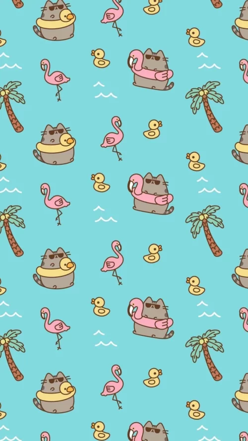 Background Pusheen Wallpaper