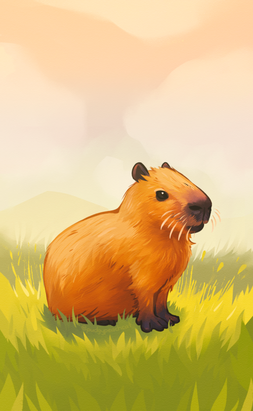 Background Capybara Wallpaper