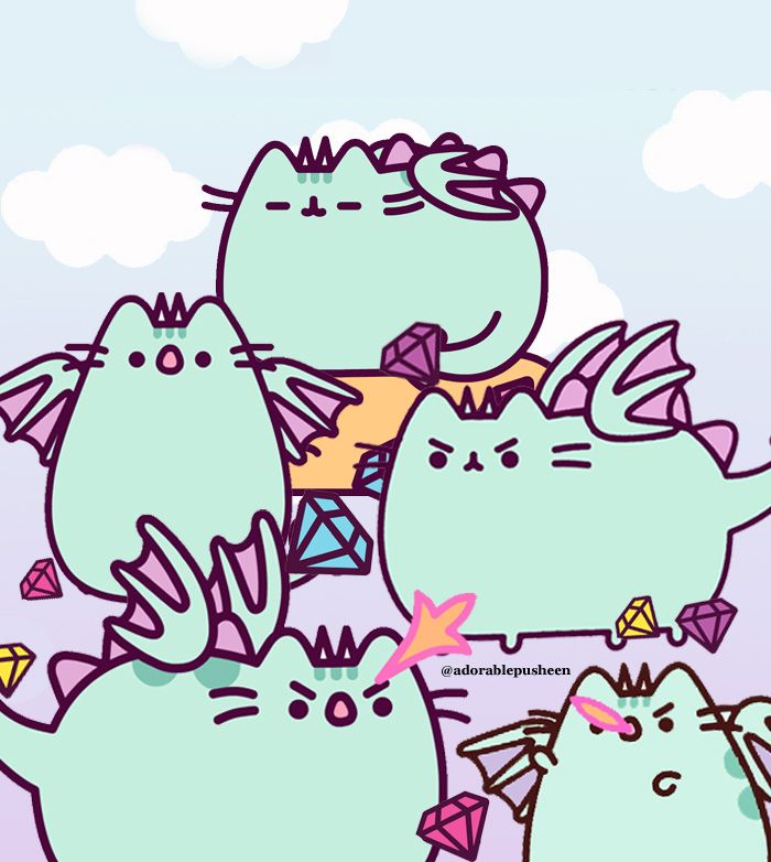 Background Pusheen Wallpaper