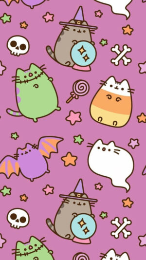 Background Pusheen Wallpaper