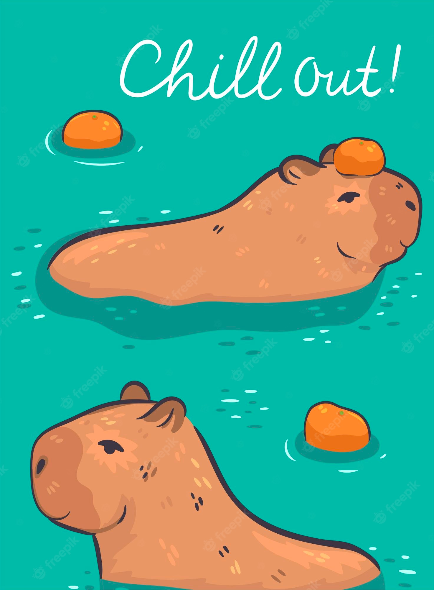 Background Capybara Wallpaper