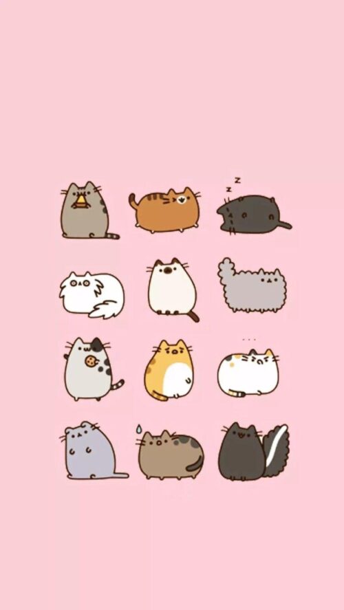 Background Pusheen Wallpaper