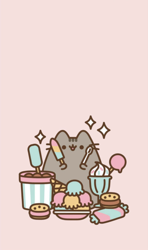 Pusheen Background Wallpaper - EnWallpaper