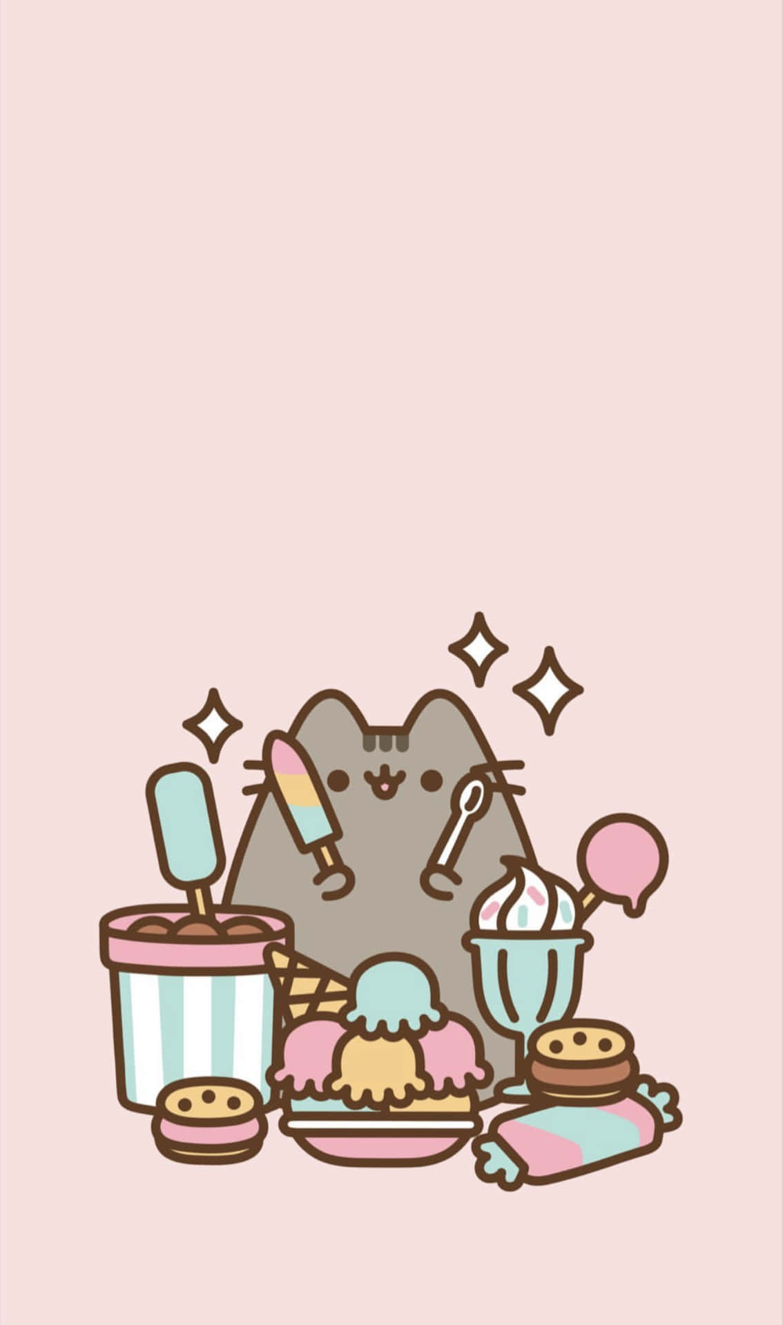 Pusheen Background Wallpaper