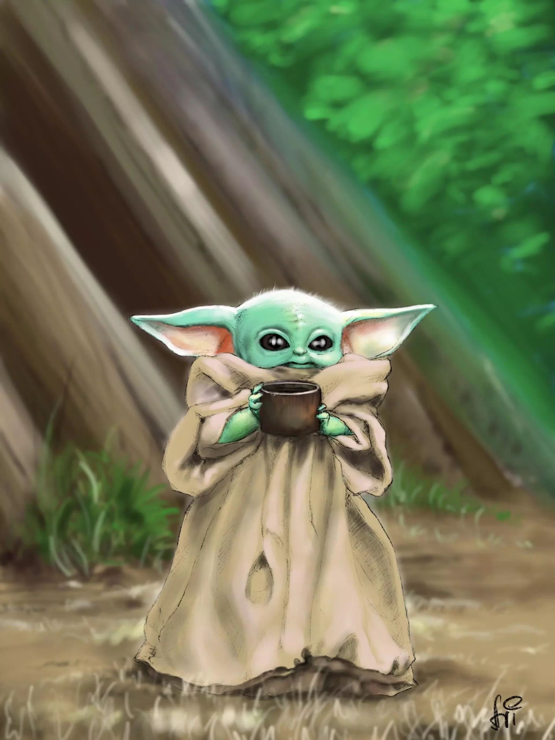 Background Baby Yoda Wallpaper