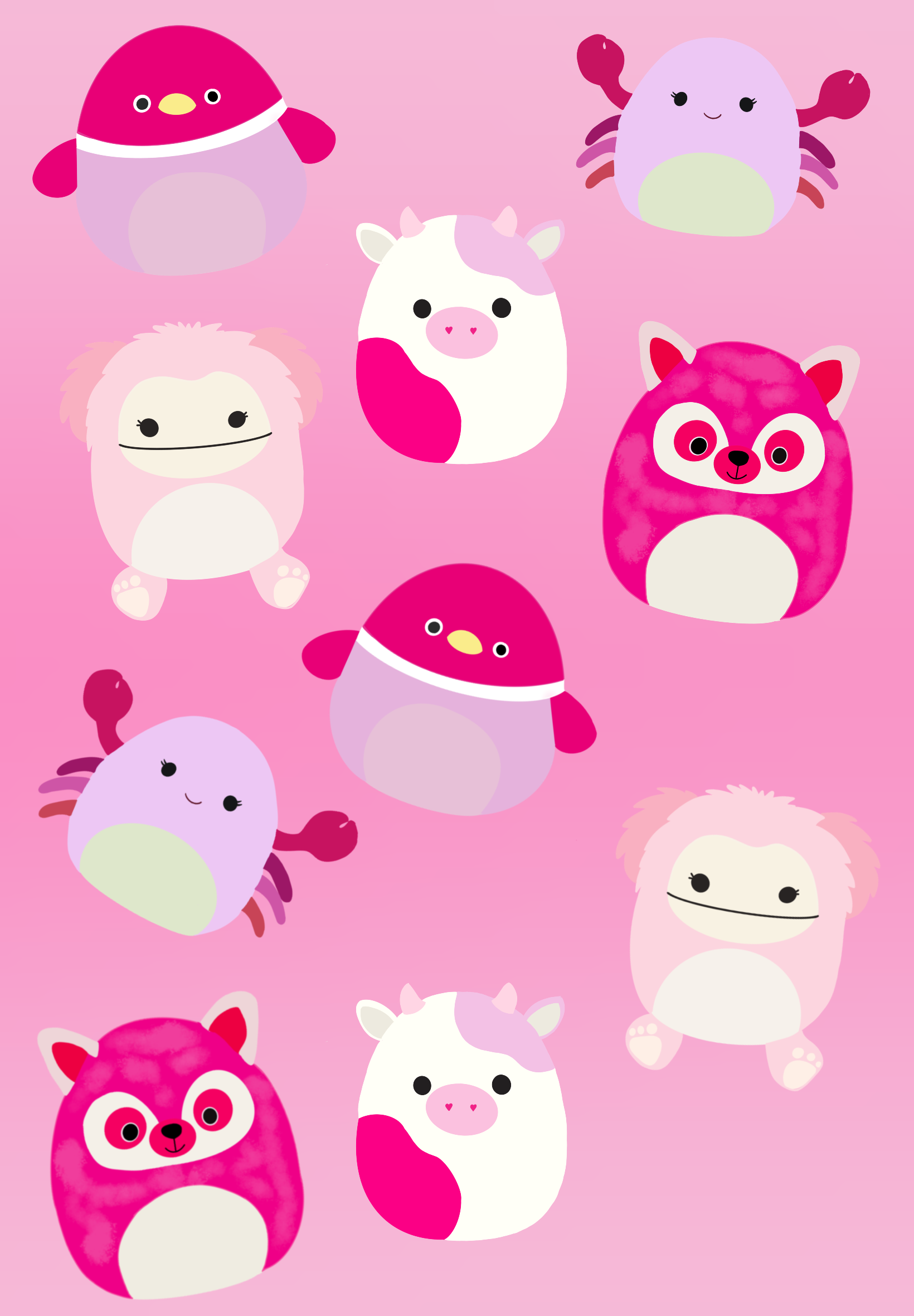 Background Squishmallows Wallpaper