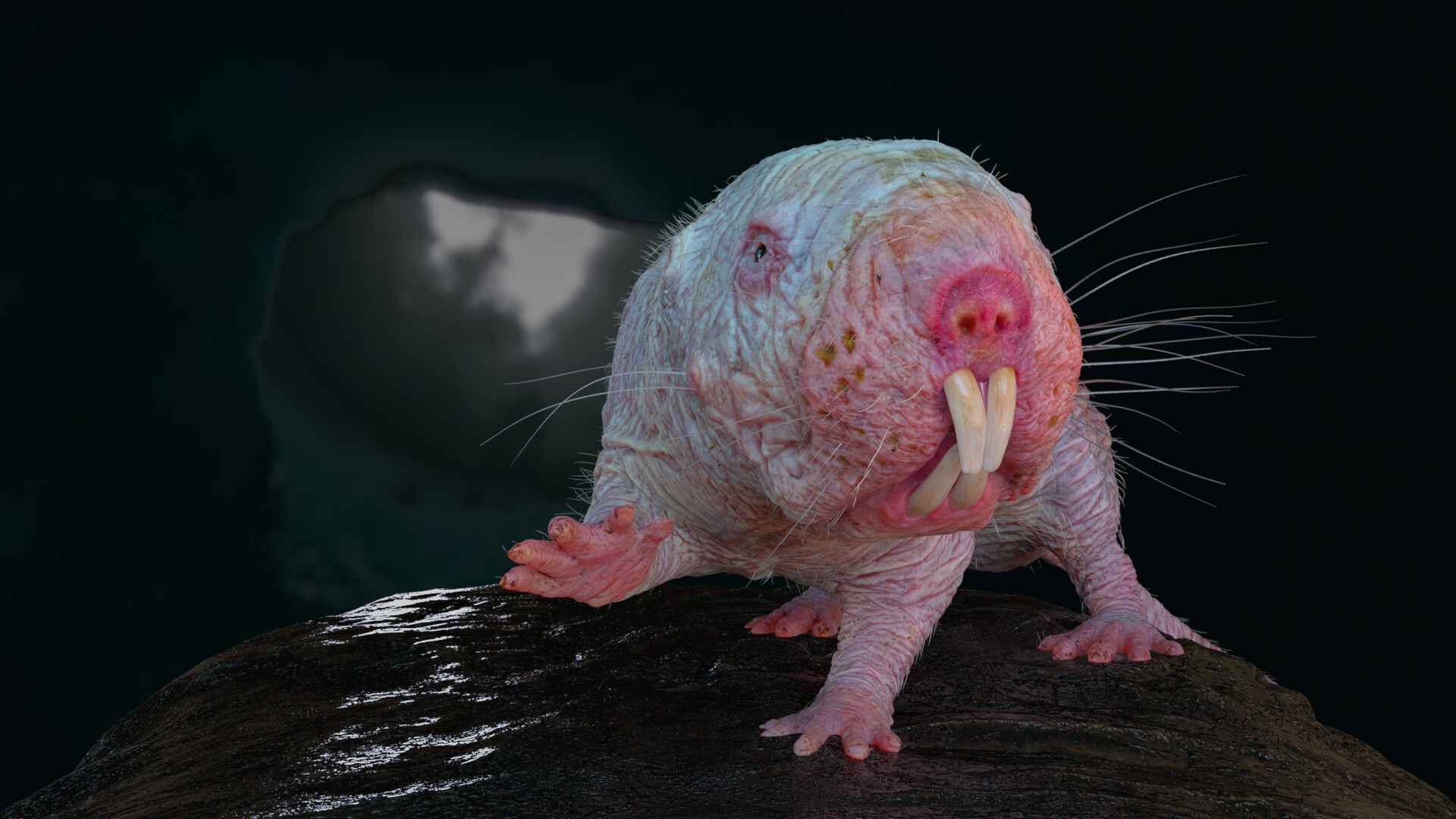 Naked Mole Rat Desktop Wallpaper