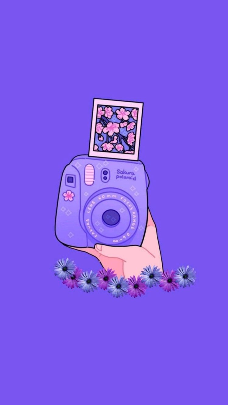Background Cute Purple Wallpaper