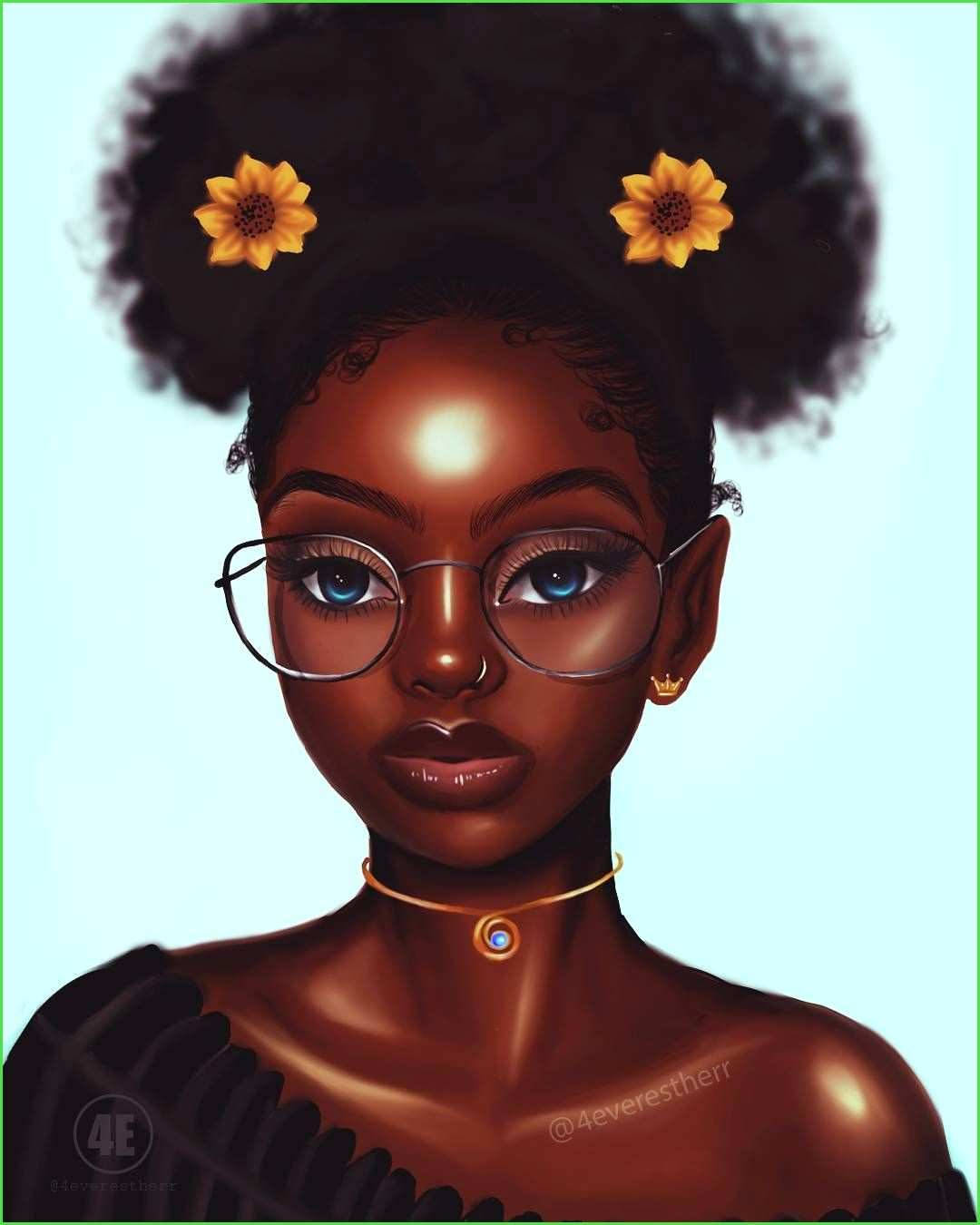 Background Black Girl Wallpaper