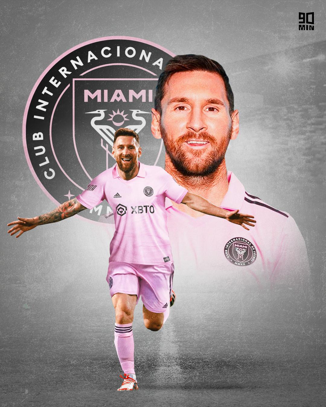 Background Messi Inter Miami Wallpaper