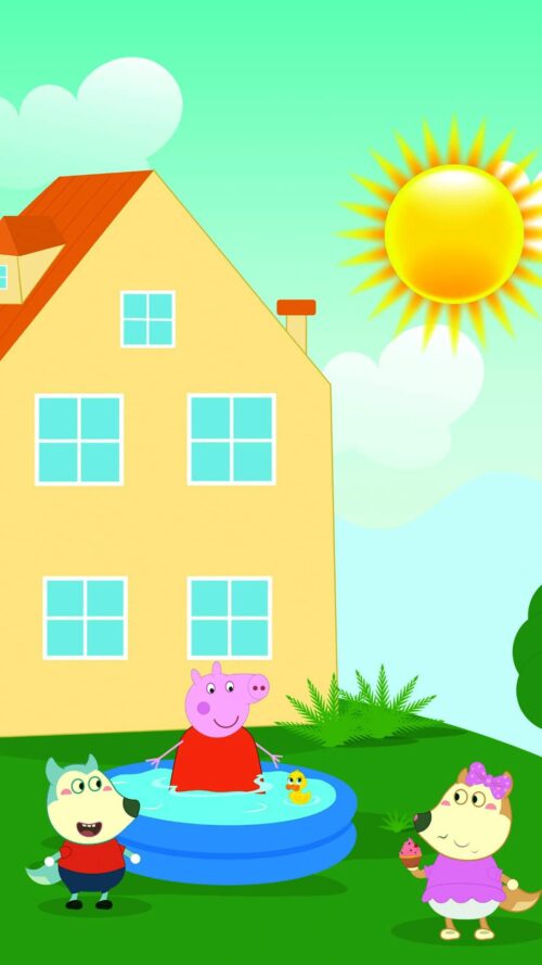 Peppa Pig House Wallpaper