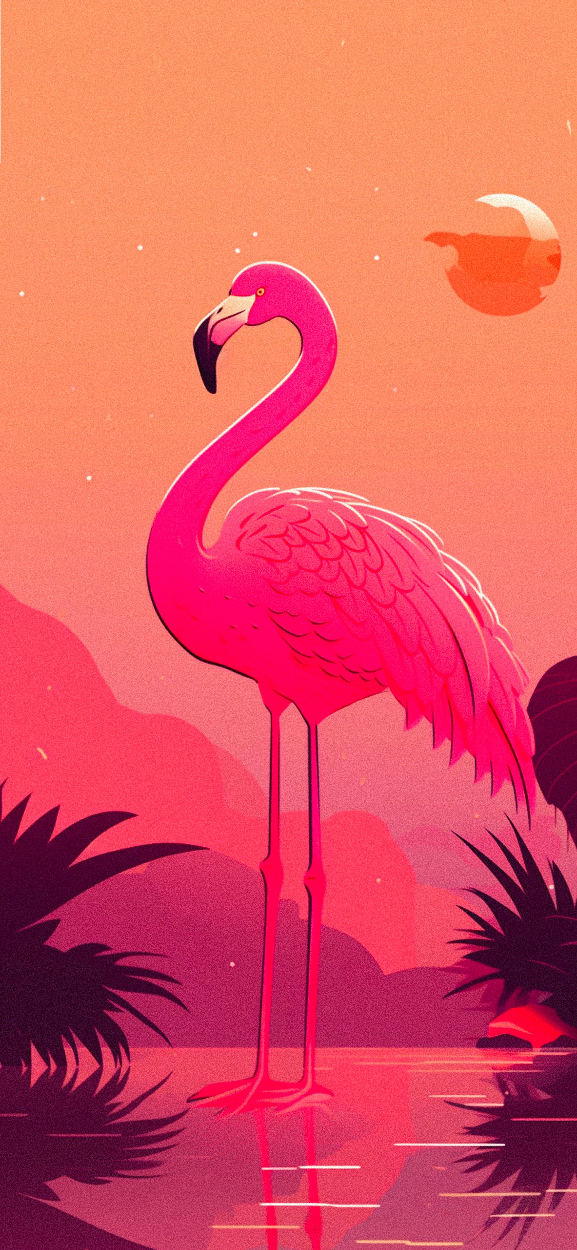 Background Flamingo Wallpaper