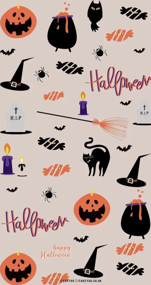 Background Preppy Halloween Wallpaper