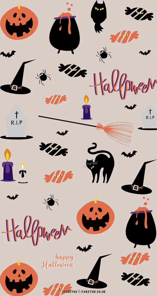 Background Preppy Halloween Wallpaper