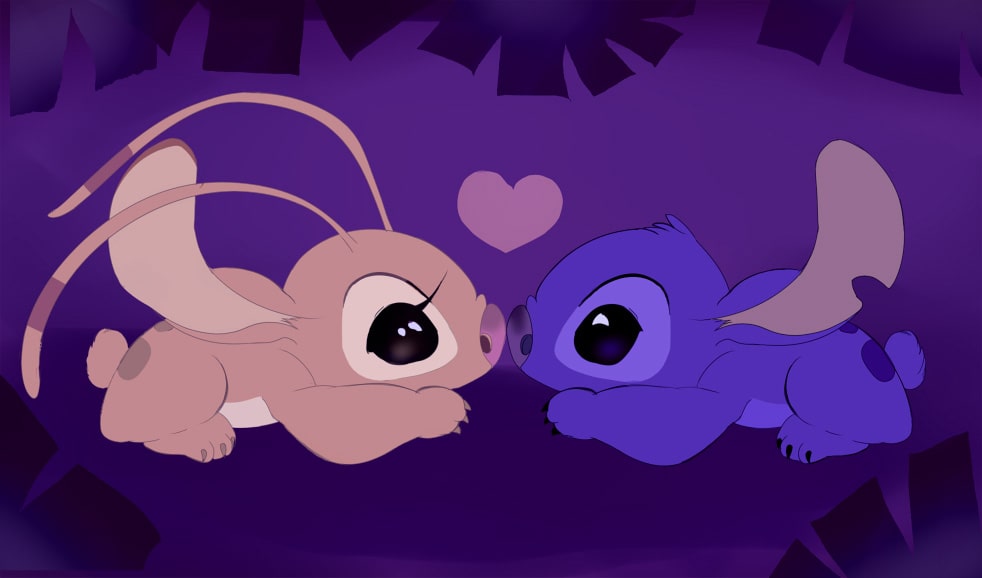 Desktop Stitch And Angel Wallpaper