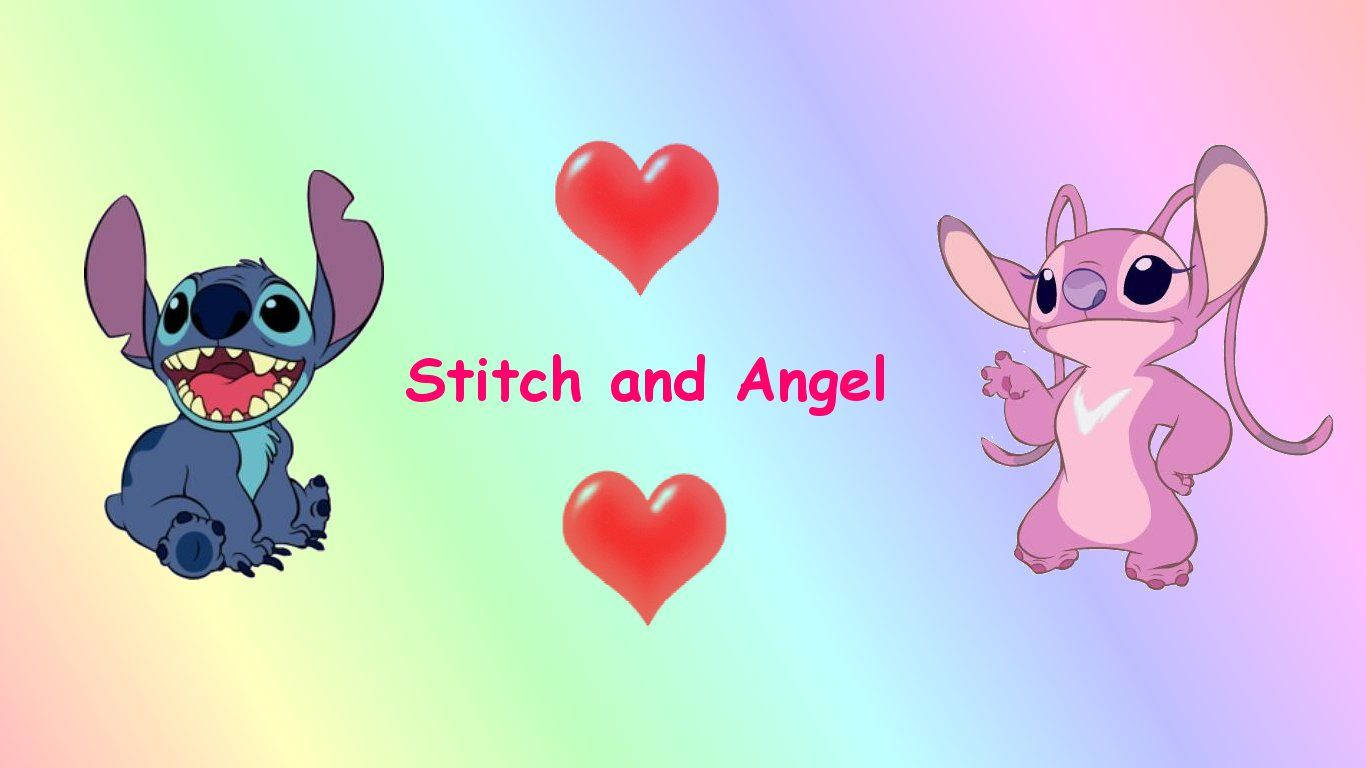 Stitch And Angel Desktop Wallpaper