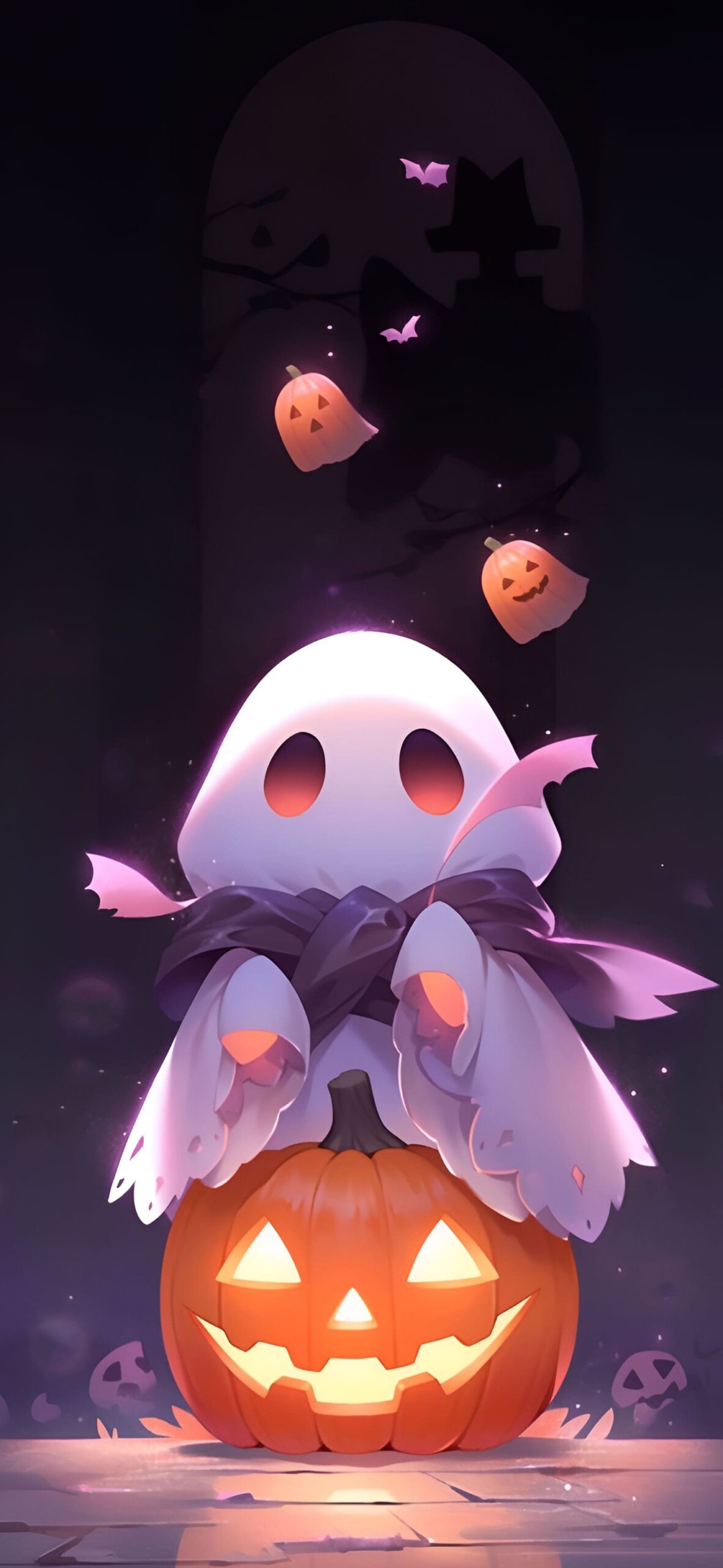 Background Cute Ghost Wallpaper