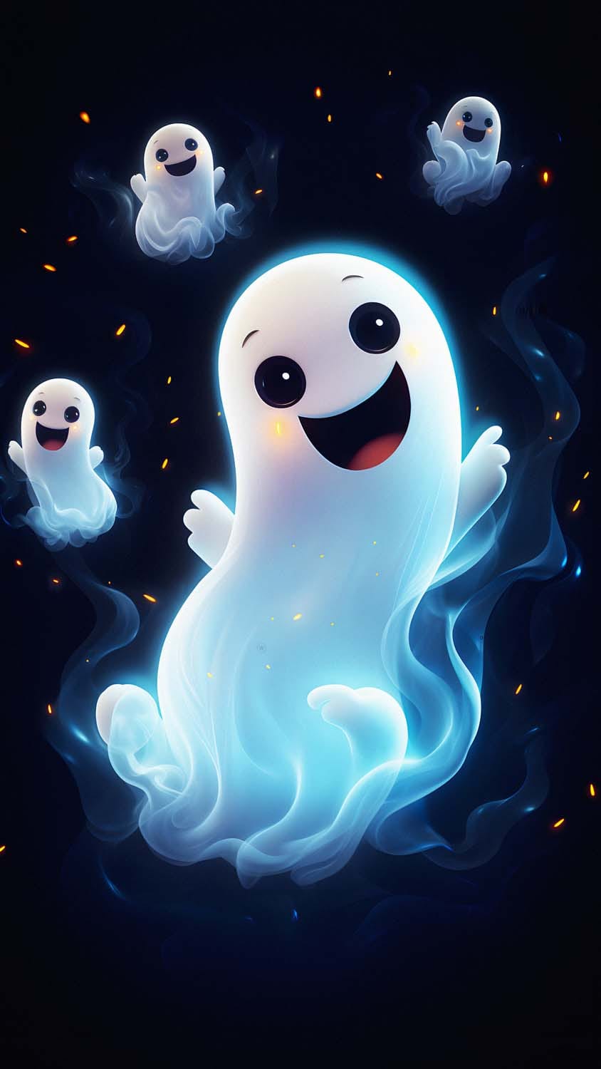 Background Cute Ghost Wallpaper