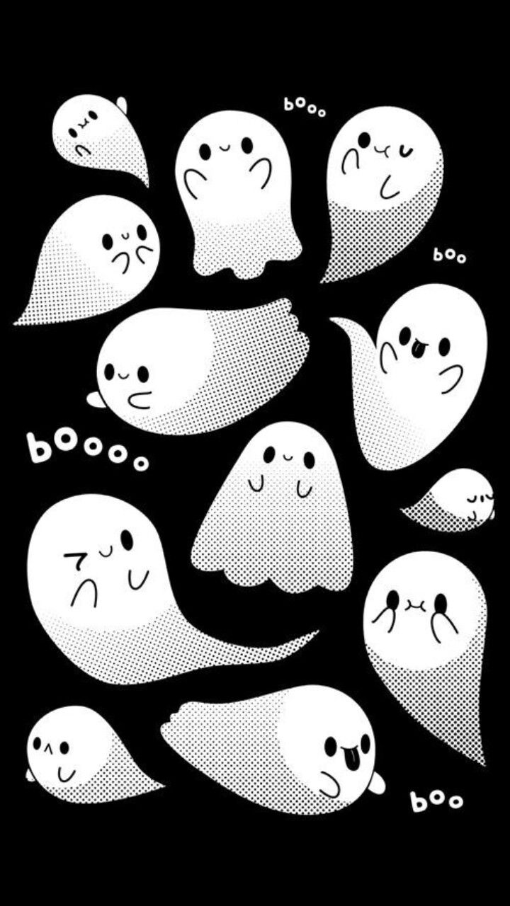 Background Cute Ghost Wallpaper