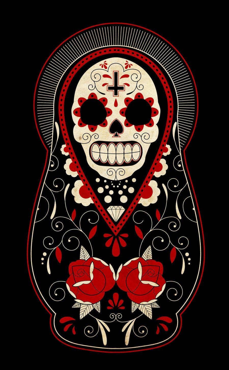 Background Day Of The Dead Wallpaper