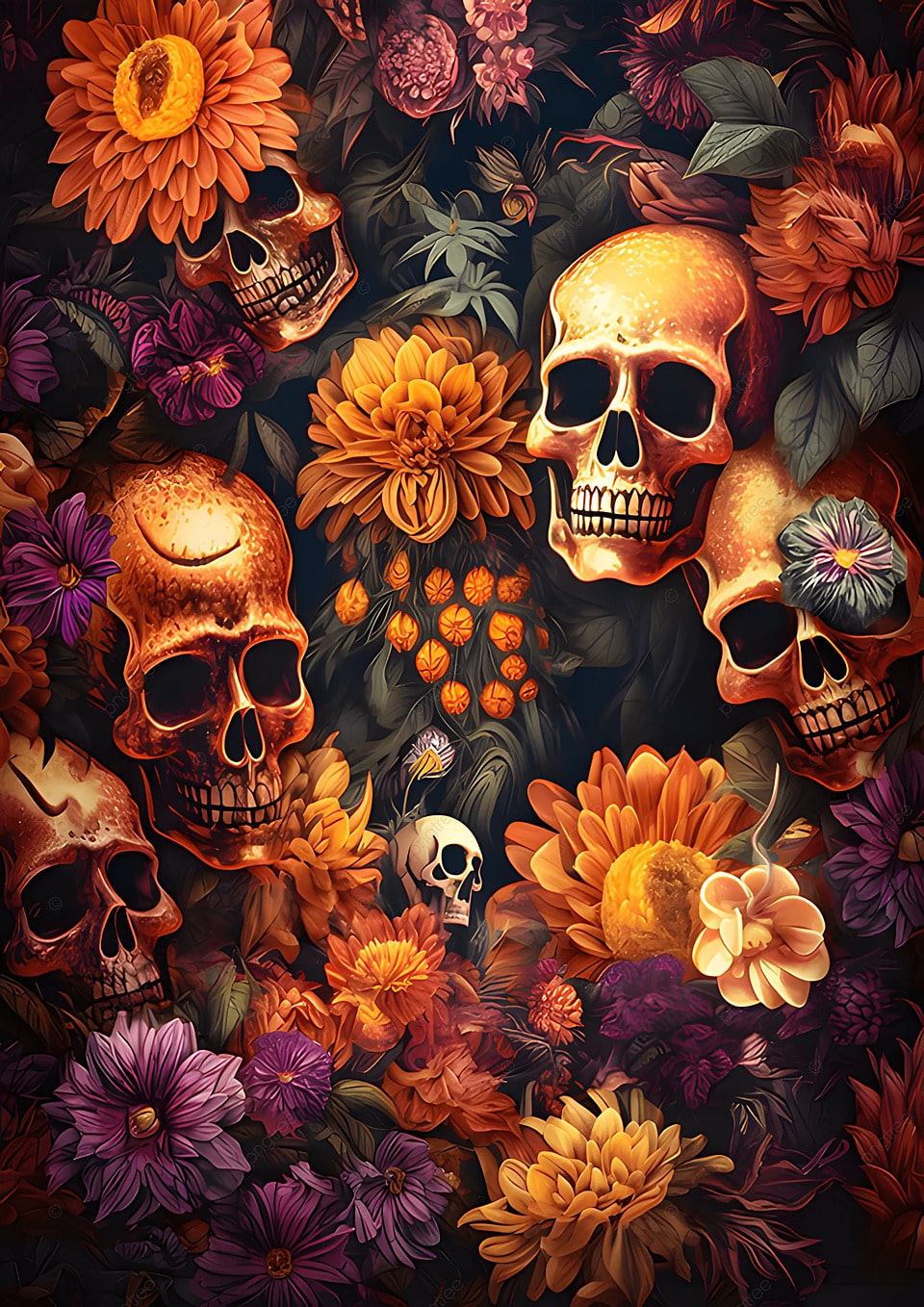 Background Day Of The Dead Wallpaper