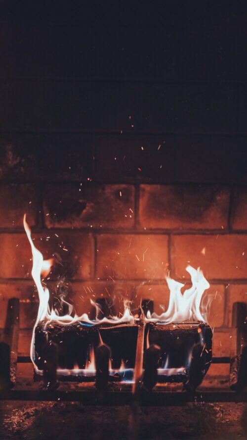 Background Fireplace Wallpaper