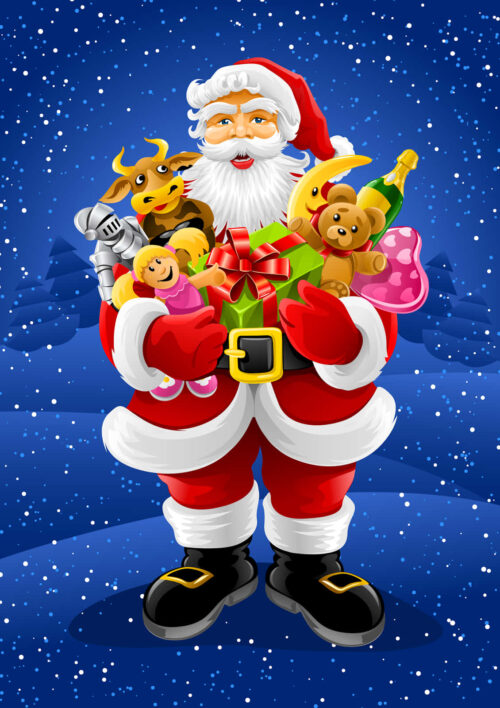 Background Santa Claus Wallpaper