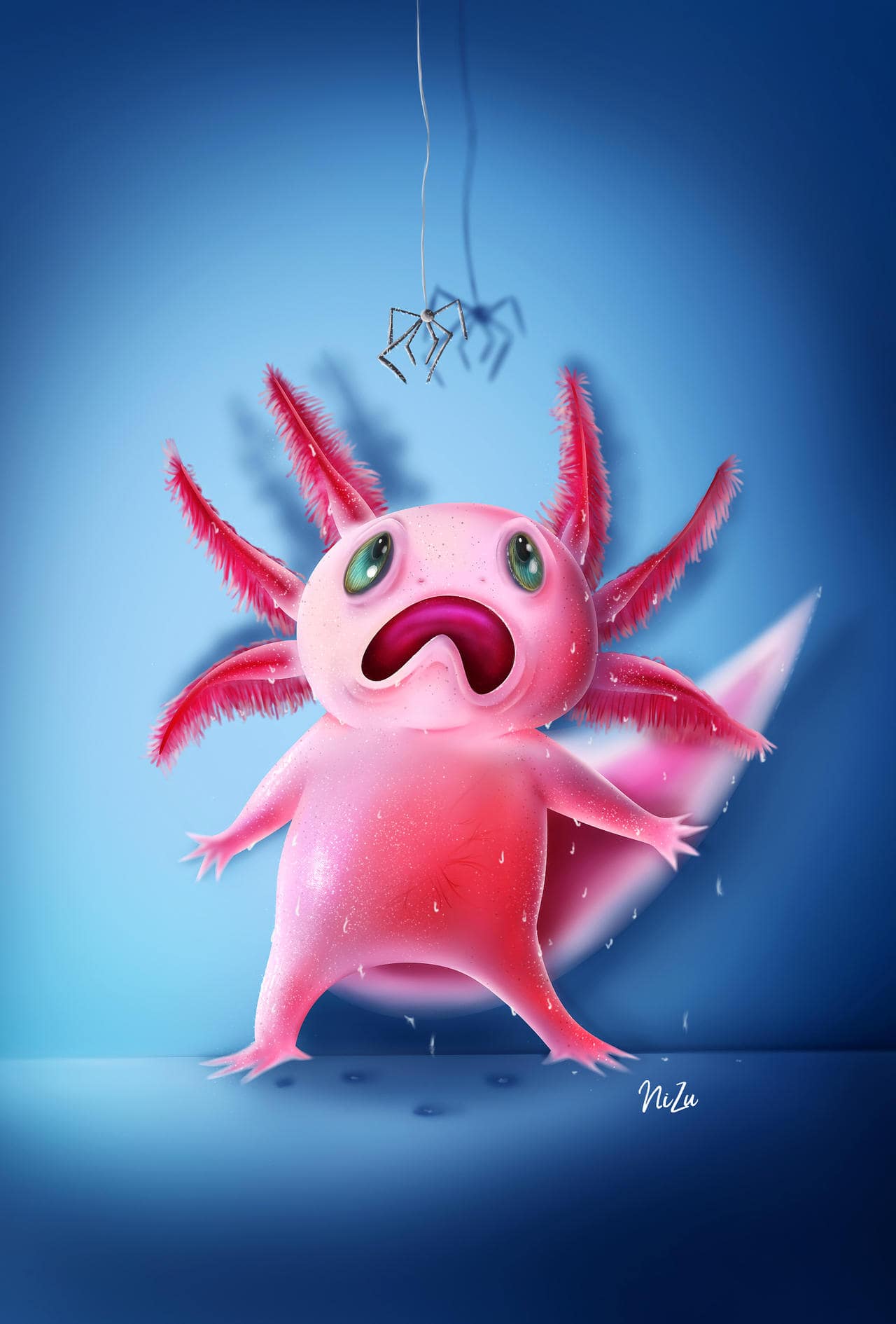 Background Axolotl Wallpaper