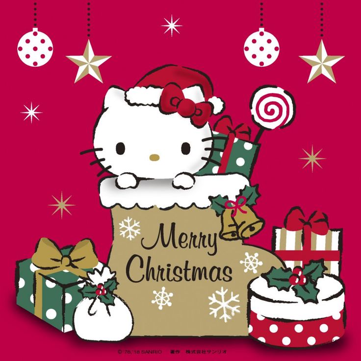 Background Christmas Sanrio Wallpaper