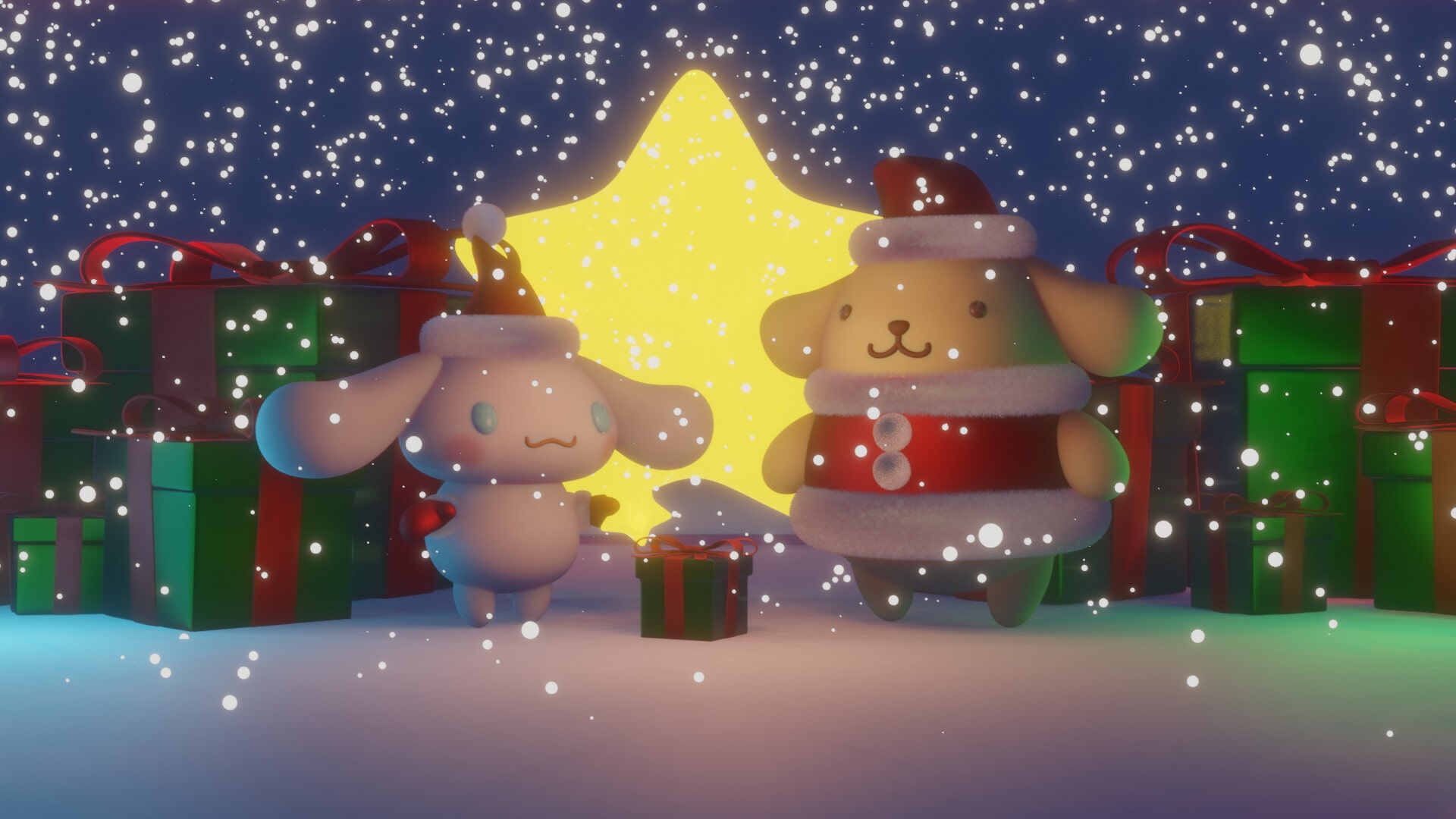 Christmas Sanrio Desktop Wallpaper