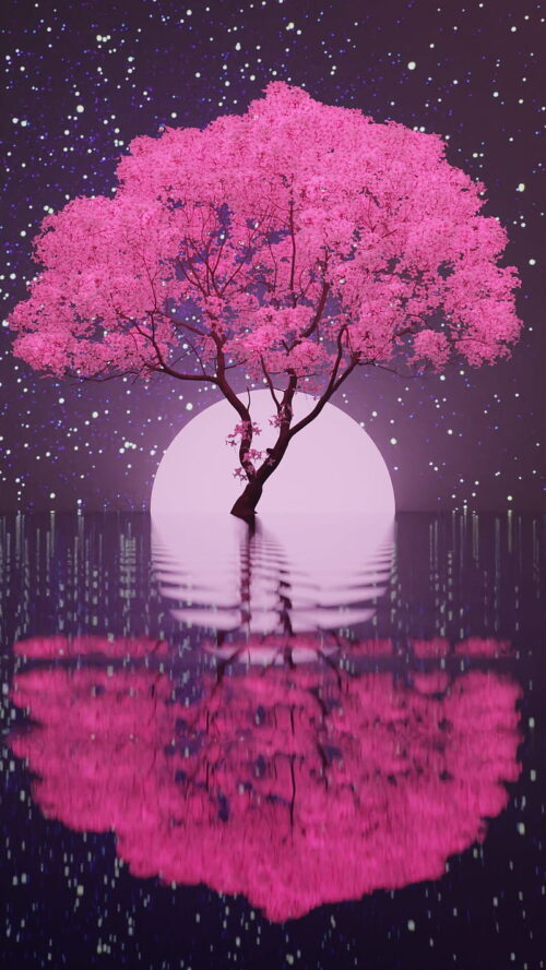 Background Cherry Blossom Wallpaper