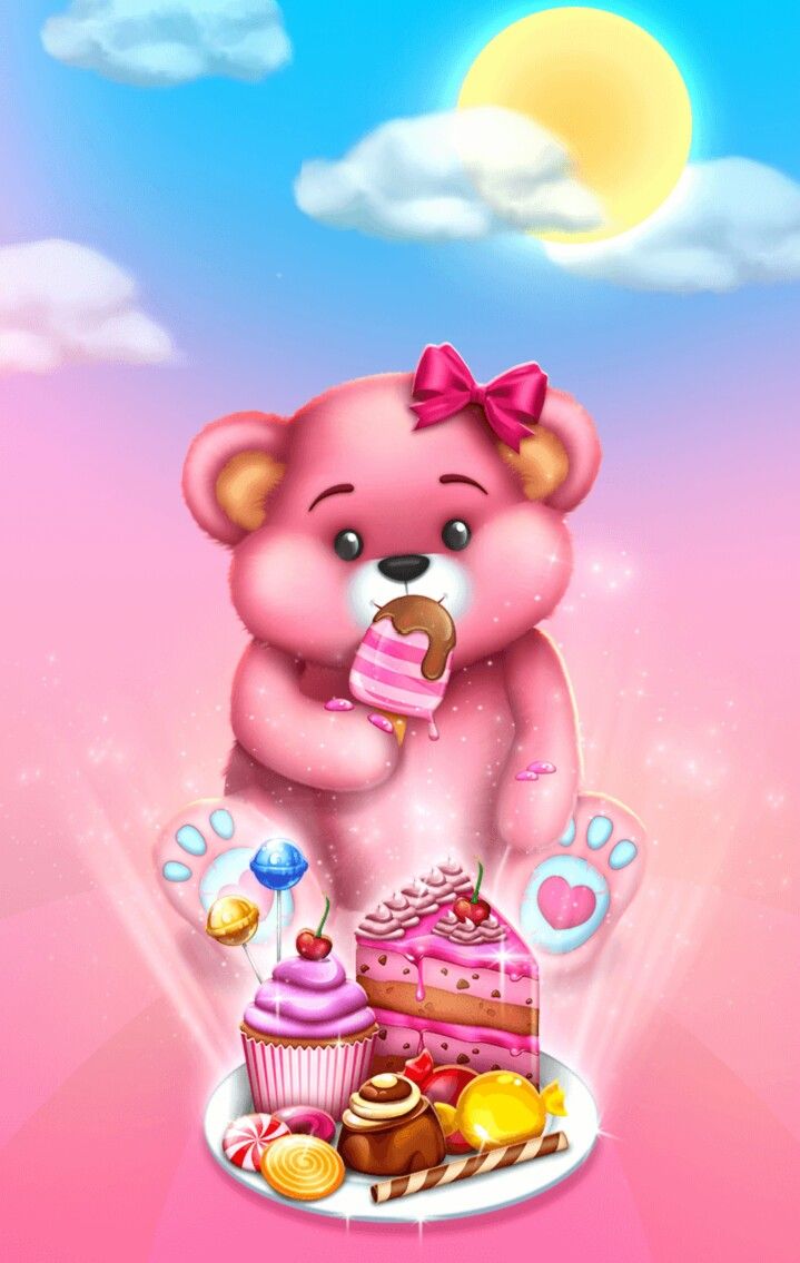 Background Cute Bear Wallpaper