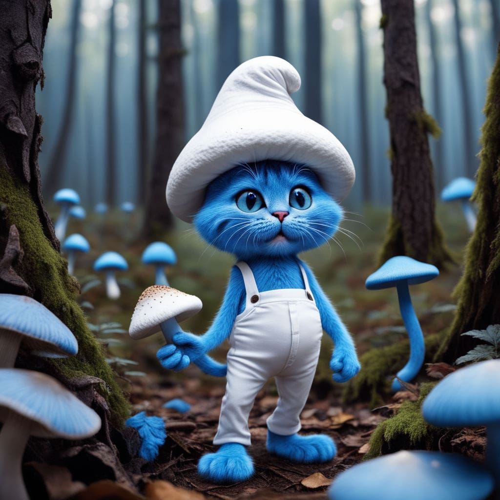 Background Smurf Cat Wallpaper