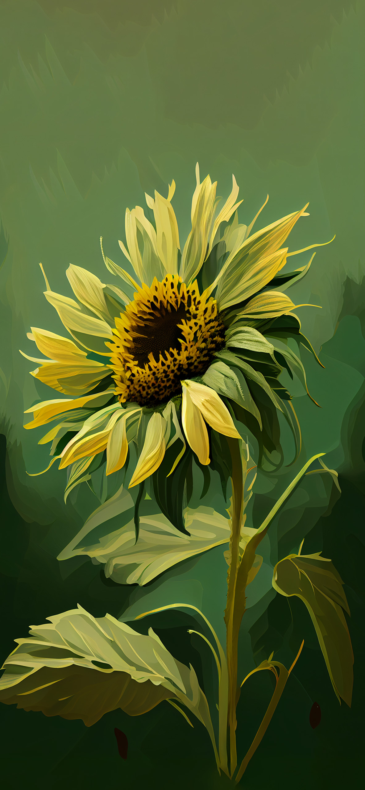 Background Sunflower Wallpaper