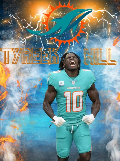 Tyreek Hill Background Wallpaper