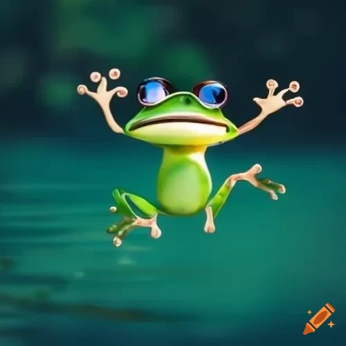 Background Cute Frog Wallpaper