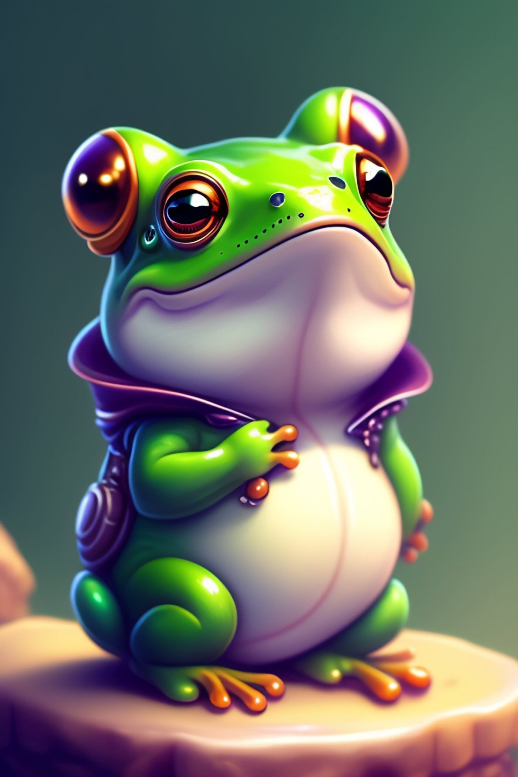 Background Cute Frog Wallpaper