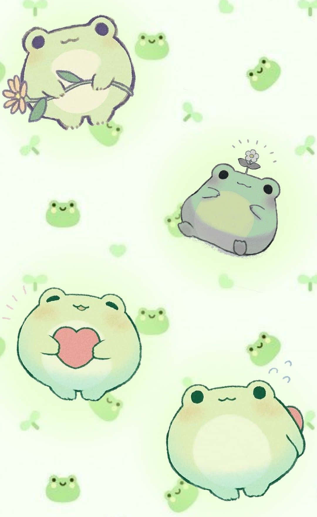 Background Cute Frog Wallpaper