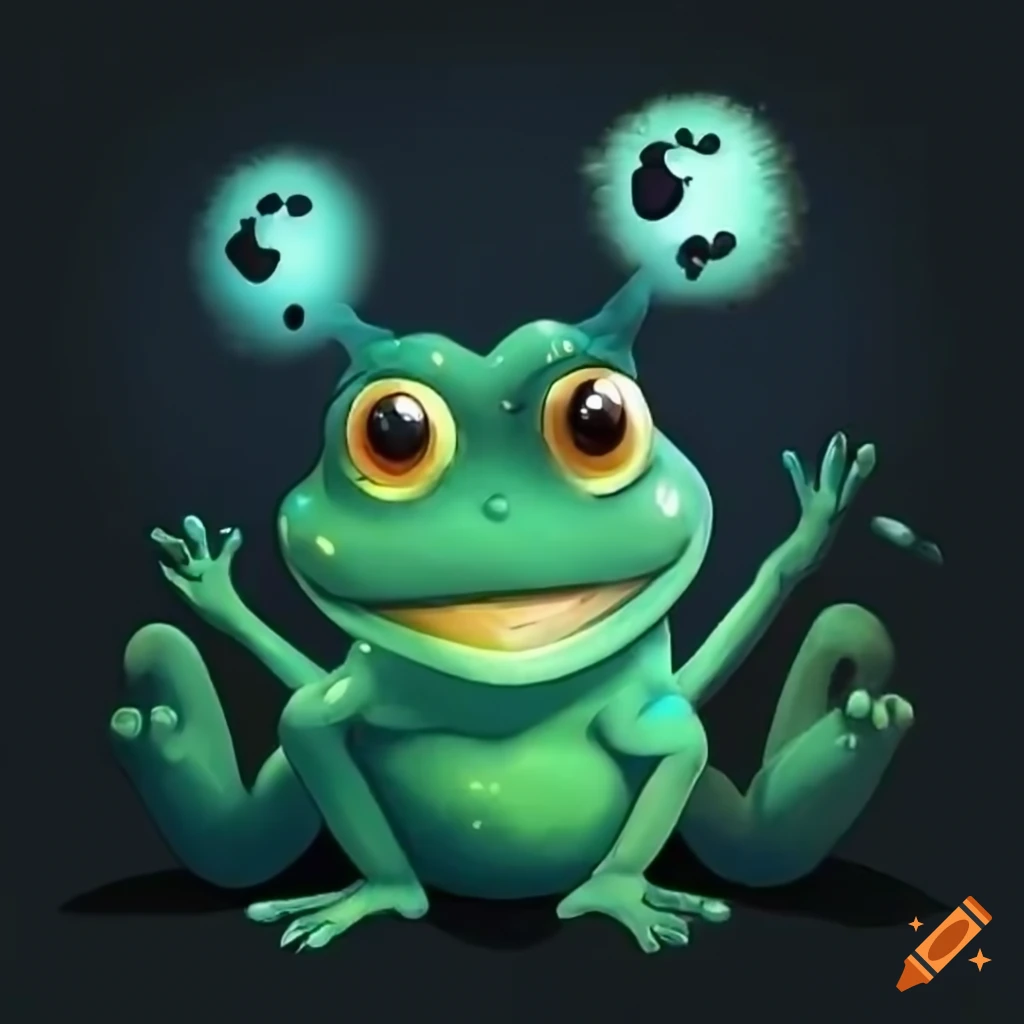 Background Cute Frog Wallpaper