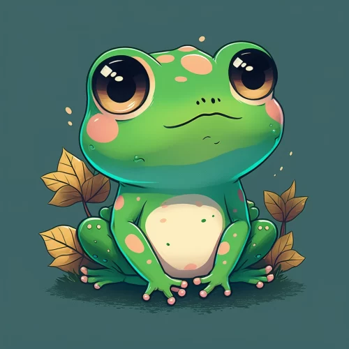 Background Cute Frog Wallpaper