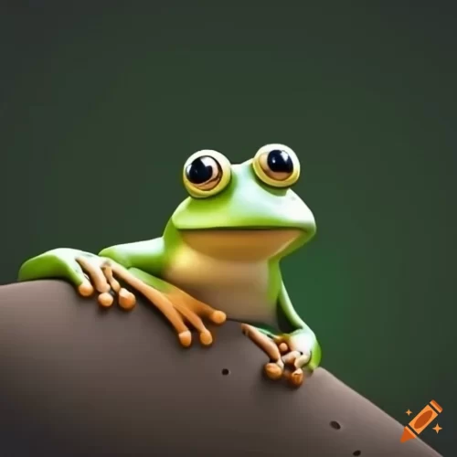 Background Cute Frog Wallpaper