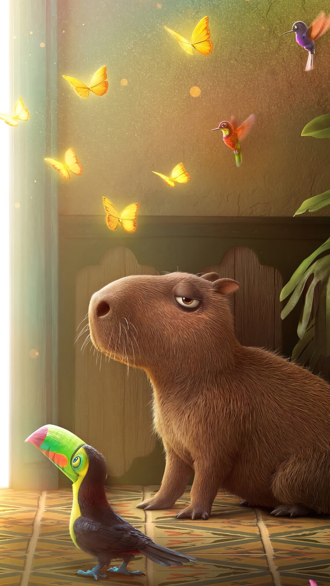 Background Capybara Wallpaper