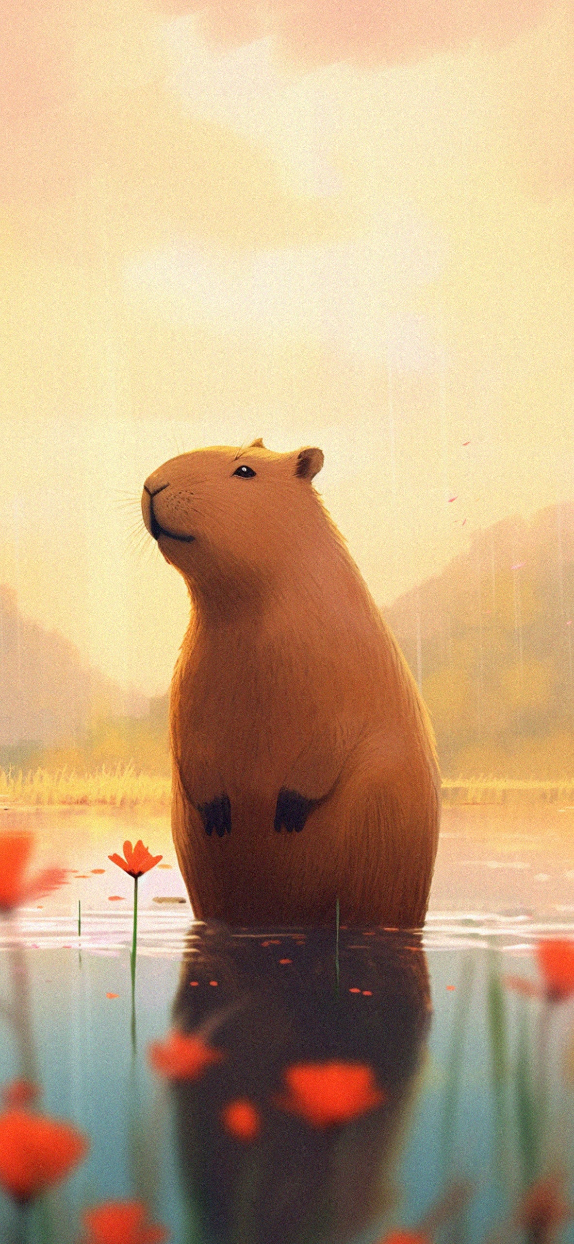 Background Capybara Wallpaper