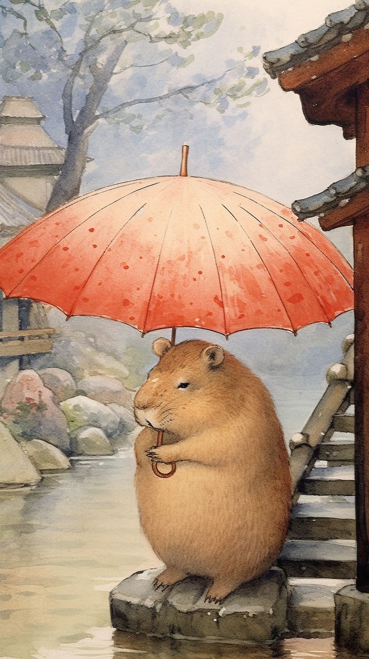 Background Capybara Wallpaper