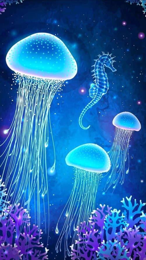 Background Jellyfish Wallpaper