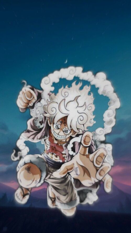 Background Luffy Gear 5 Wallpaper